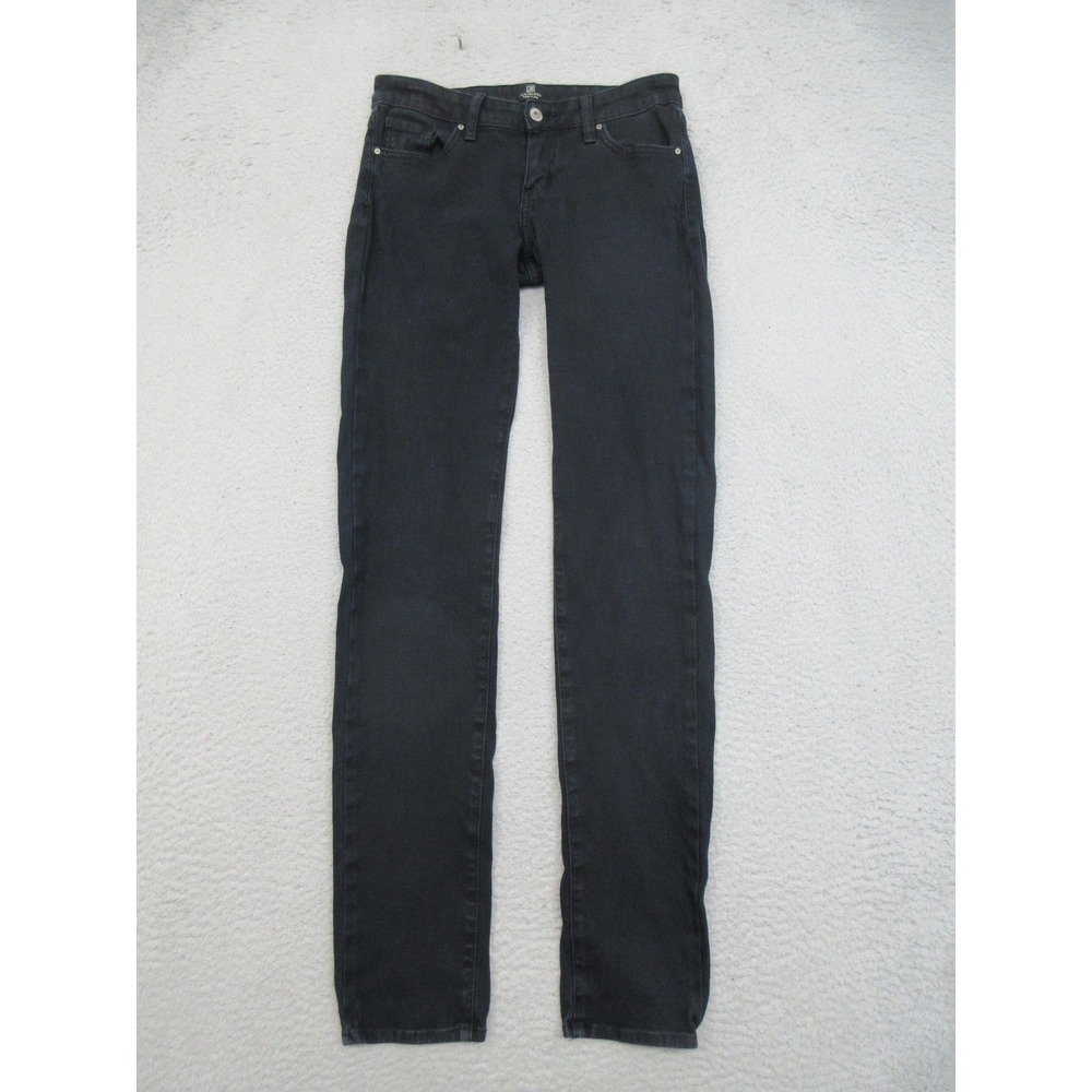 JustBlack Skinny Jeans Womens‎ 28 Black Dark Wash Mid Rise Stretch Denim Casual
